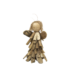 Anioł z surowego drewna Hand Made Patyki 22cm